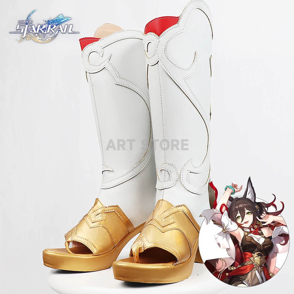 Tingyun Cosplay Shoes Game Honkai Star Rail Tingyun Cosplay Shoes Boots for Comic Con Halloween Tingyun Costumes Shoes for Women