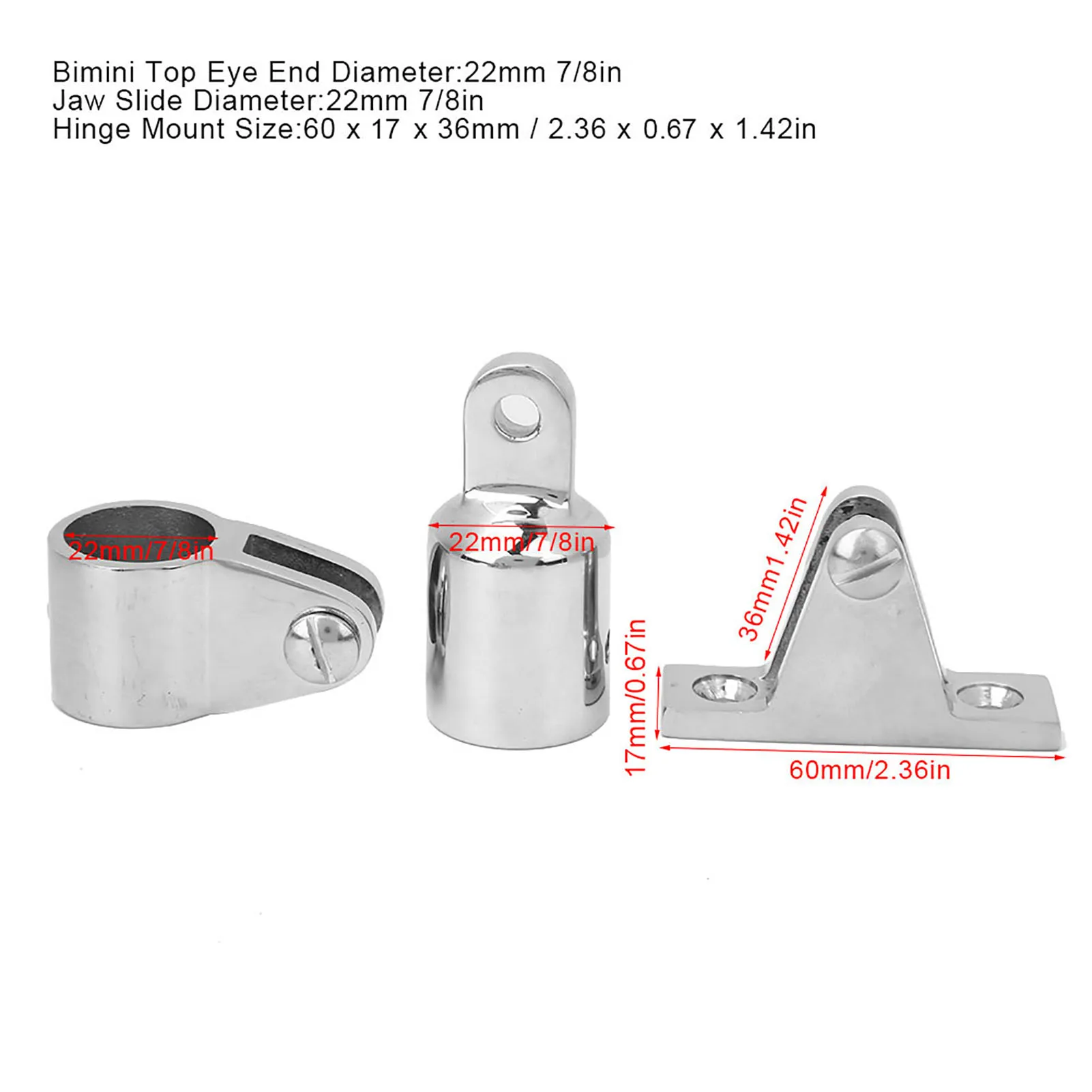 3-бантик Bimini Top Аксессуар Шарнирное крепление Щелепа Slide Bimini Top Eye End Kit Bimini Верхняя крышка Шарнирное крепление Bimini Top Fitting