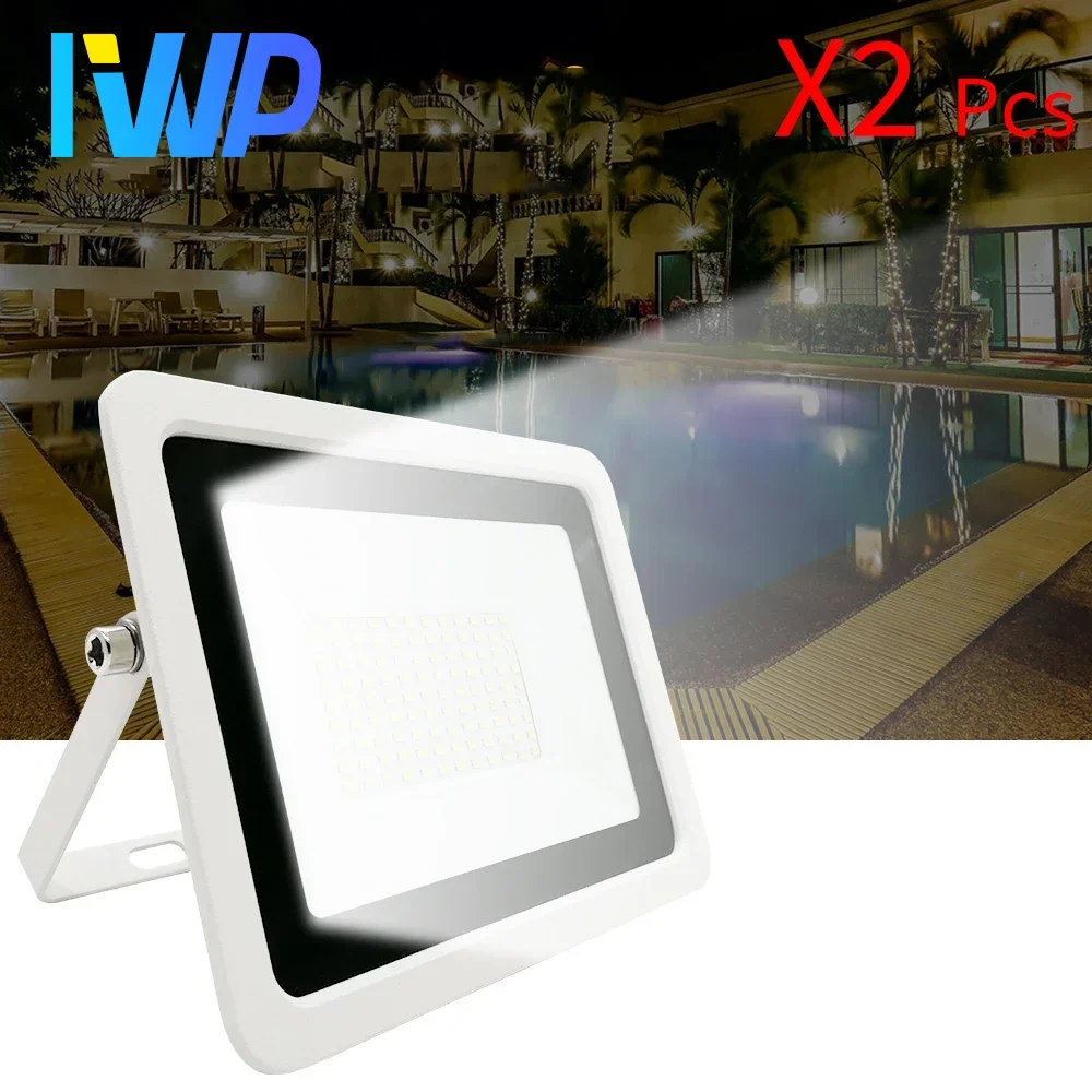 

2pcs High Brightness LED Flood Light AC220V 50W 100W Outdoor IP68 Waterproot Reflector Spotlight Foco Floodlight Projector Lamp