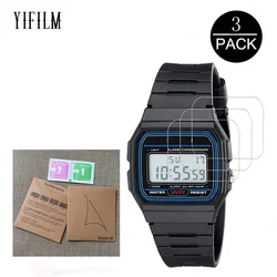 3Pcs Anti-shock Smartwatch LCD Guard Film For Casio Men's Classic F91W-1 W-217 F-105W Nano Explosion-proof Screen Protector