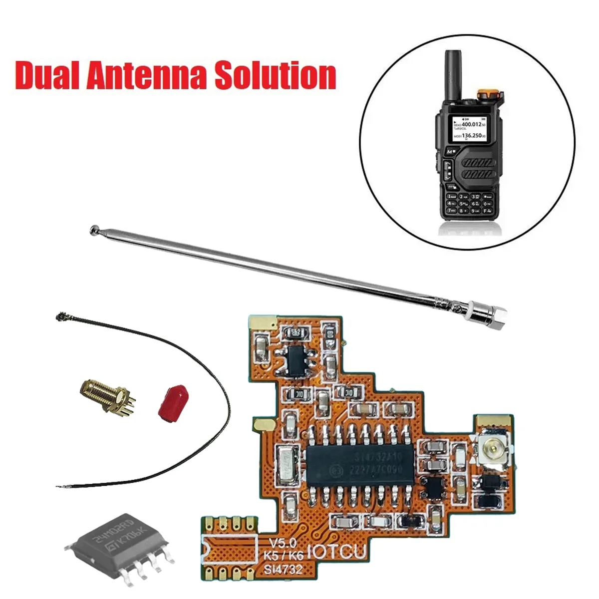 A17Z SI4732 V5.0 FPC Module+2M Chip+Antenna for Quansheng UVK5 UVK6 HF Shortwave Full Band/Single Sideband Reception