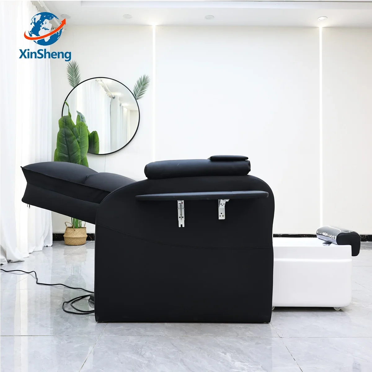 XinSheng Foot Bath Nail Chair Pedicure Chairs Salon SPA Foot Massage Manicure Furniture Sofa Material with Back Electric Lift - Image 5