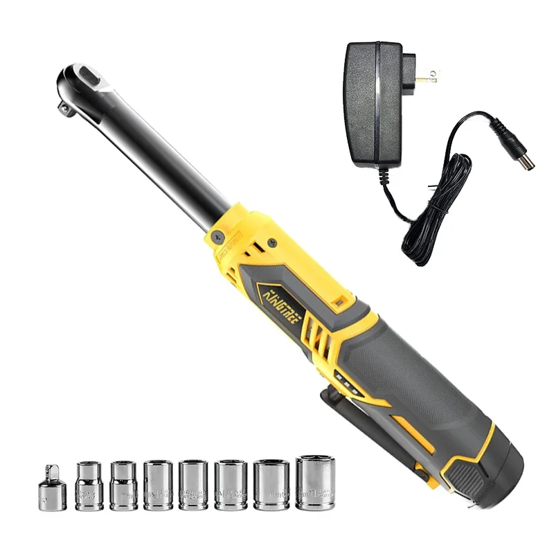 

Kingtree Electric Wrench power Screwdriver 3/8 Cordless Extended Ratchet Wrench With 1/2 Lithium-Ion Battery Home DIYS