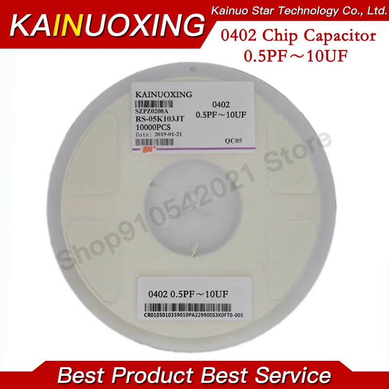 

1reel=10000pcs 0402 50V SMD Thick Film Chip Multilayer Ceramic Capacitor 0.5pF-10uF 1PF 6PF 10NF 100NF 1UF 2.2UF 4.7UF 10UF