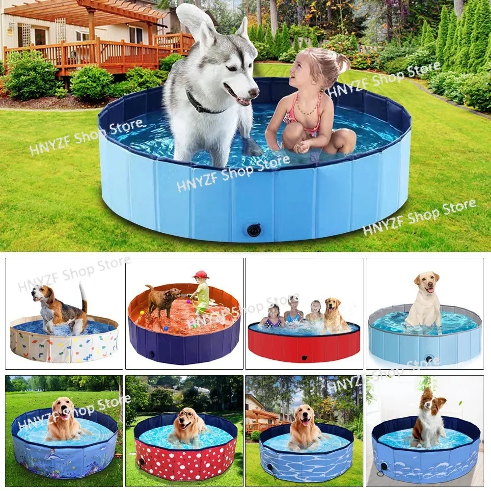 Pet Pool Outdoor Foldable Bath Fence Cleaning Fountain Pet Bath Pool