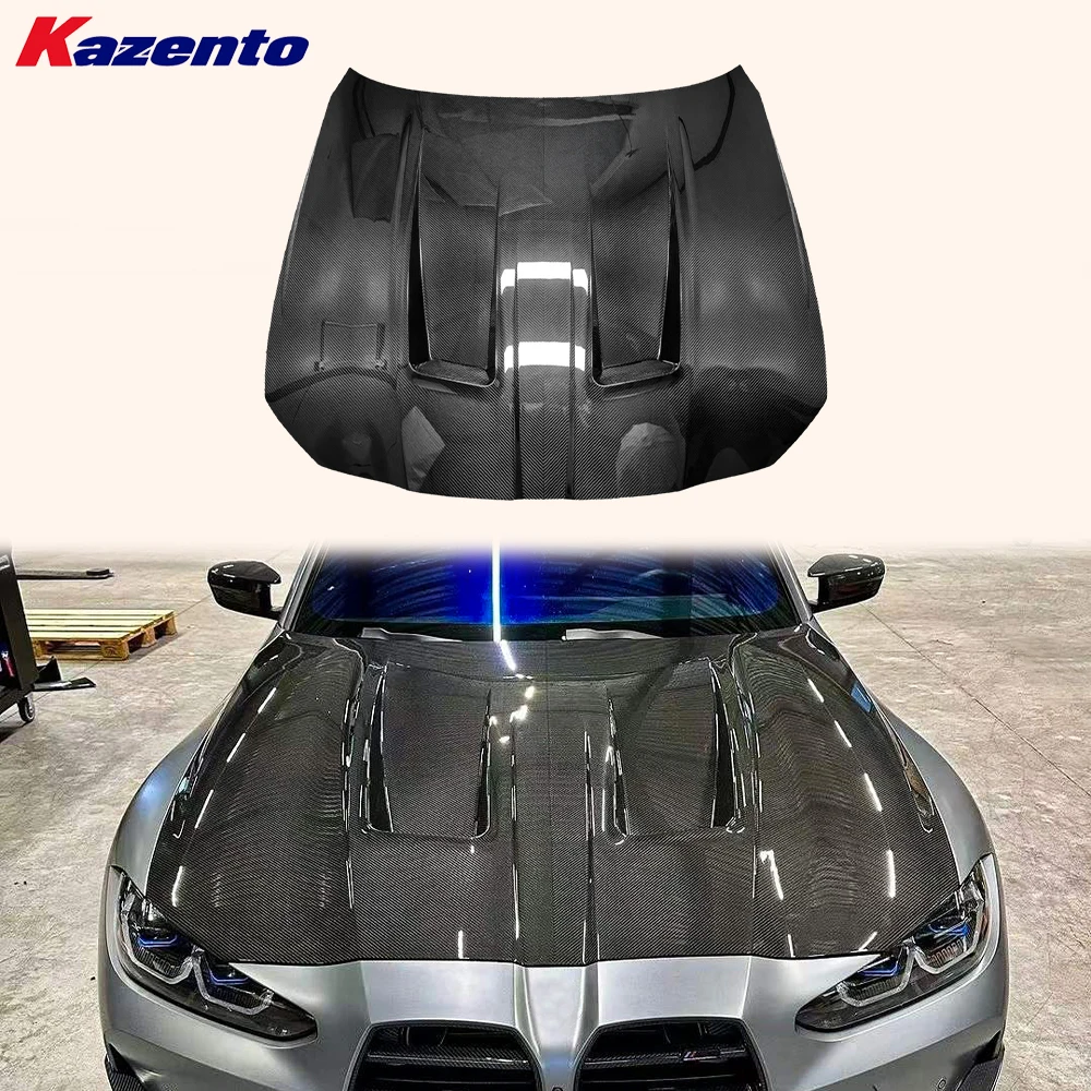 

For BMW M4 G82 2020-24 2 Door Coupe KZ Style Vented Wet Carbon Front Hood Bonnet