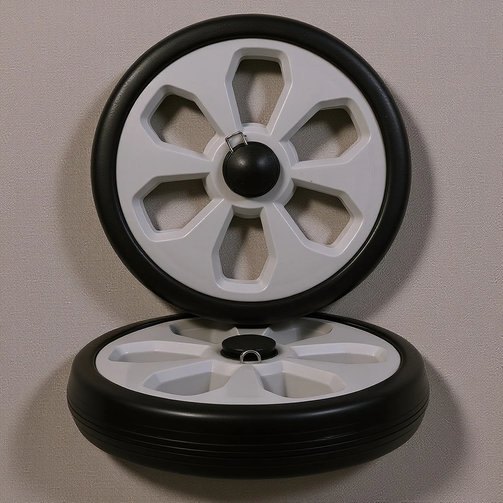 

2pcs Shopping Cart Wheels Replacement Heavy Duty Plastic Foldable Utility Trolley Wheels For Grocery Cart Stroller Dolly Rolling