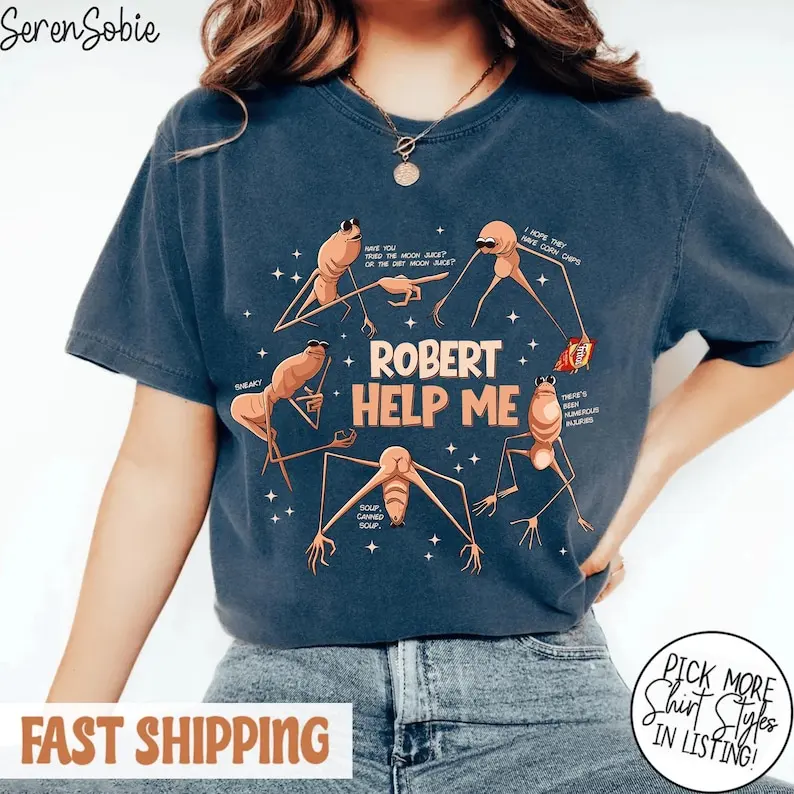 قميص ماركوس الدودة روبرت مساعدة ماركوس الدودة القبيحة ماركوس قميص ميمي الدودة مضحك ميمي