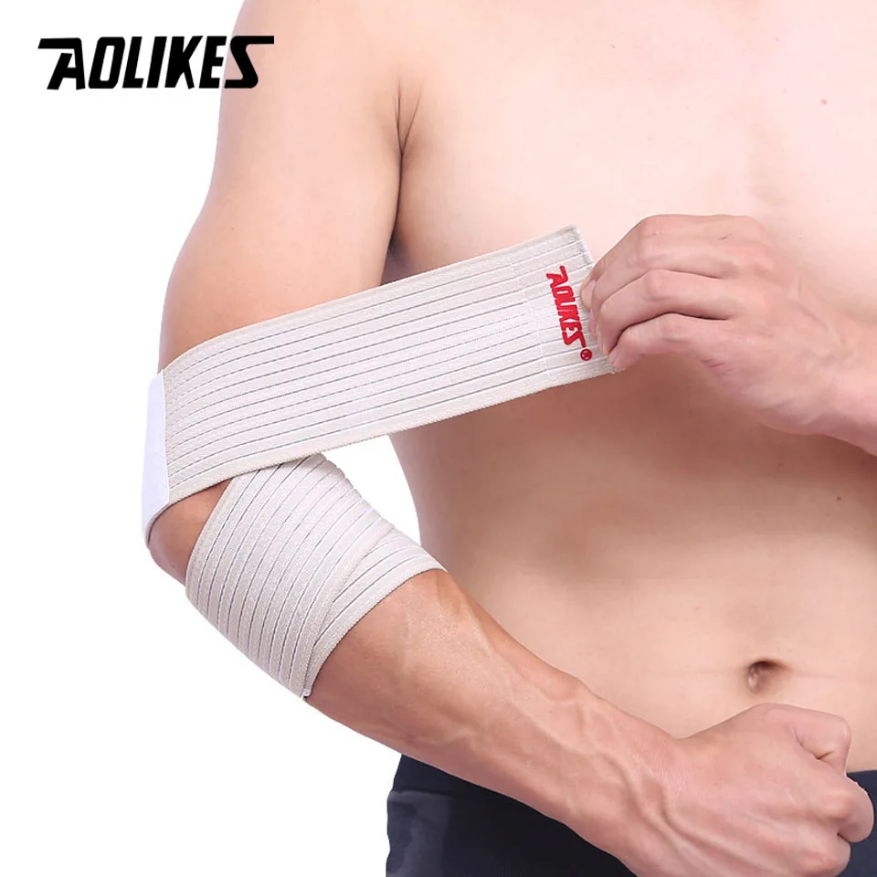 AOLIKES 1PCS Basketball Badminton Tennis Elbow Pad Ankle Brace Wrap Support Elastic Gym Sport Elbowband Fitness Bandage