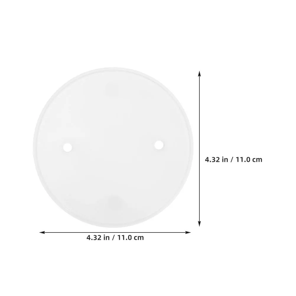 Placa de cubierta en blanco de 12 Uds., embellecedor de techo de pared de plástico de 4,32 pulgadas, corrector sellado redondo para cubierta de caja eléctrica de cocina, oficina en casa