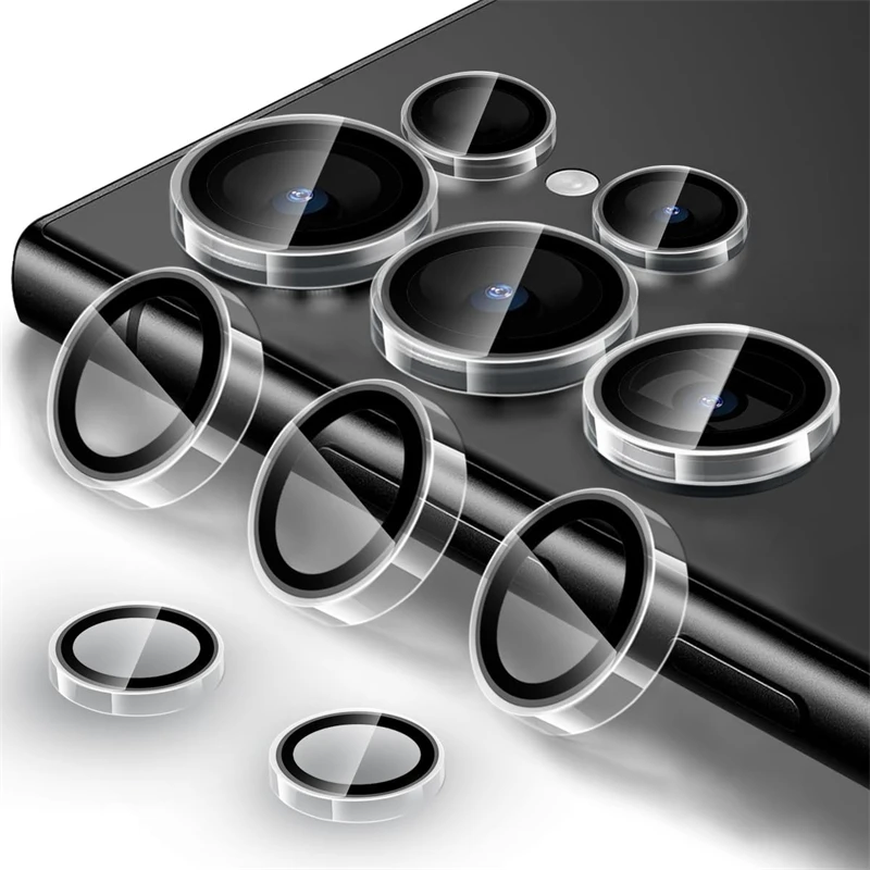 

Прозрачная защитная пленка для объектива камеры для Samsung Galaxy S25 S22 S24 Ultra S23 Plus S25Ultra S 25, индивидуальное стеклянное кольцо для объектива