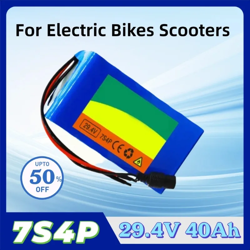 

29.4V 7S4P Lithium-ion Battery Pack for Electric Bikes Scooters