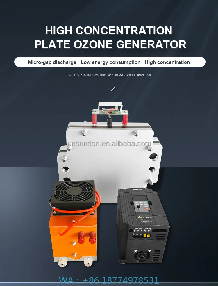 أو معالجة مياه الصرف الصحي وبركة السمك 100G مولد الأوزون العلوي f