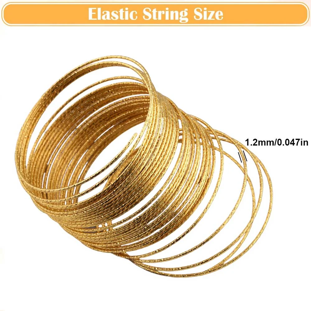 أساور أساور ذهبية/فضية مقاس 1.2 ملم للنساء - مجموعة مجوهرات بوهو متعددة الطبقات قابلة للتكديس. #2