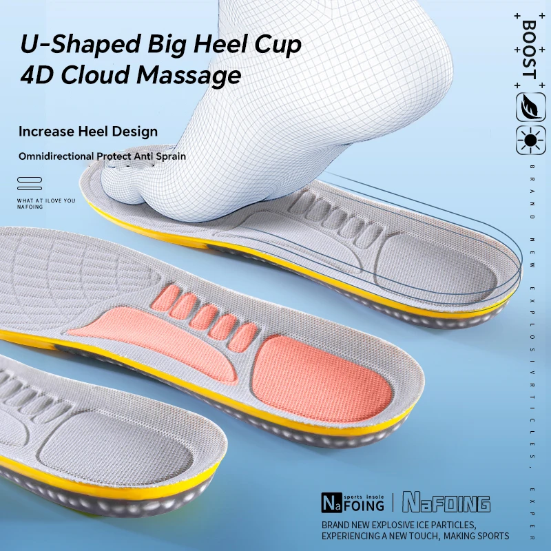 Sport Insoles Arch Support Breathable Technology Design Shock Absorption Shoes Pad Outdoor Running Rzoom Air Cushion Insole