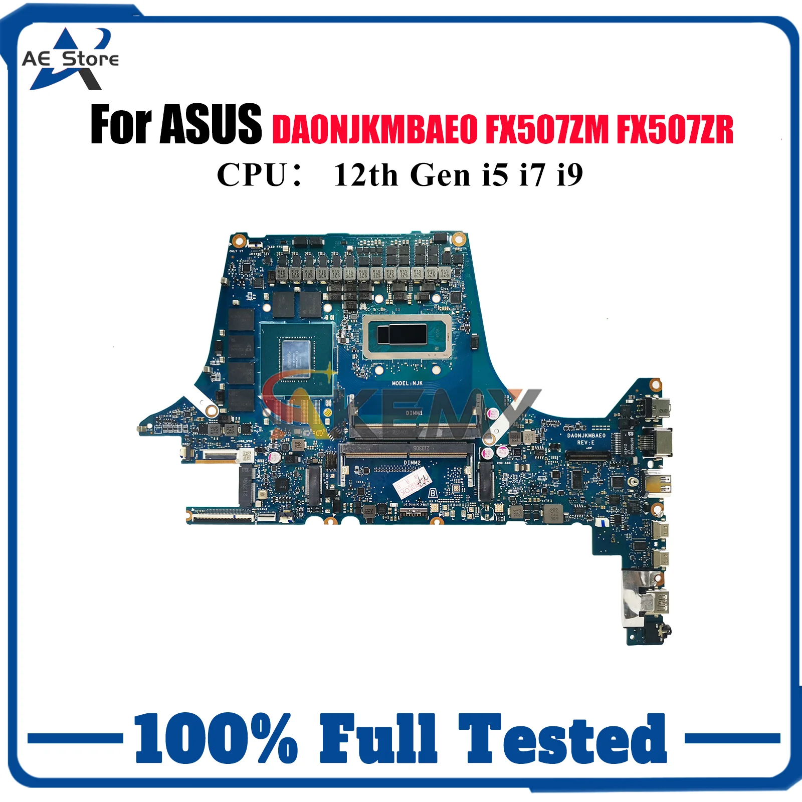 

DA0NJKMBAE0 Laptop Motherboard For ASUS TUF Gaming FX507ZU FX507ZS FX507ZM FX507ZW FX507Z FX507ZR Mainboard W/ 12th Gen i5 i7 i9