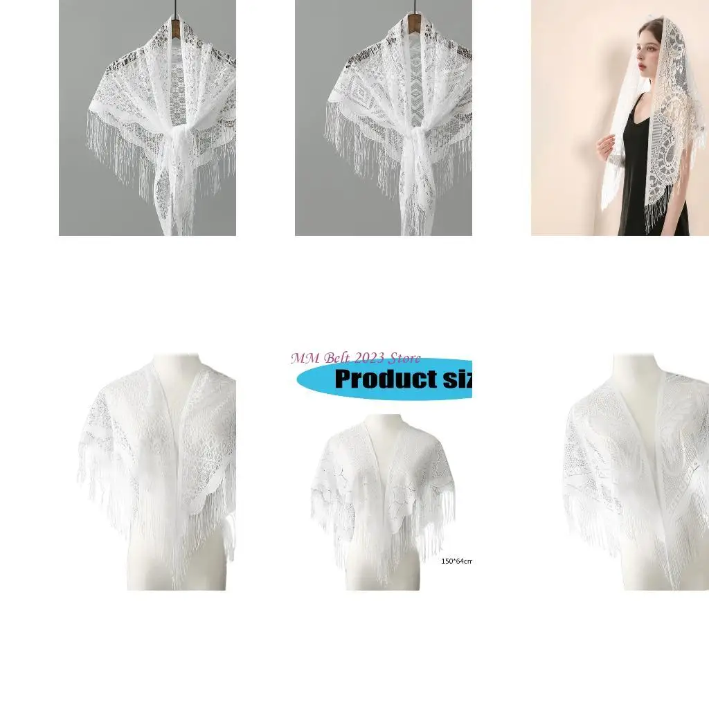 

49me Элегантный кружевный шарф для весеннего лета осени зимой стильный и удобный дизайн кожи