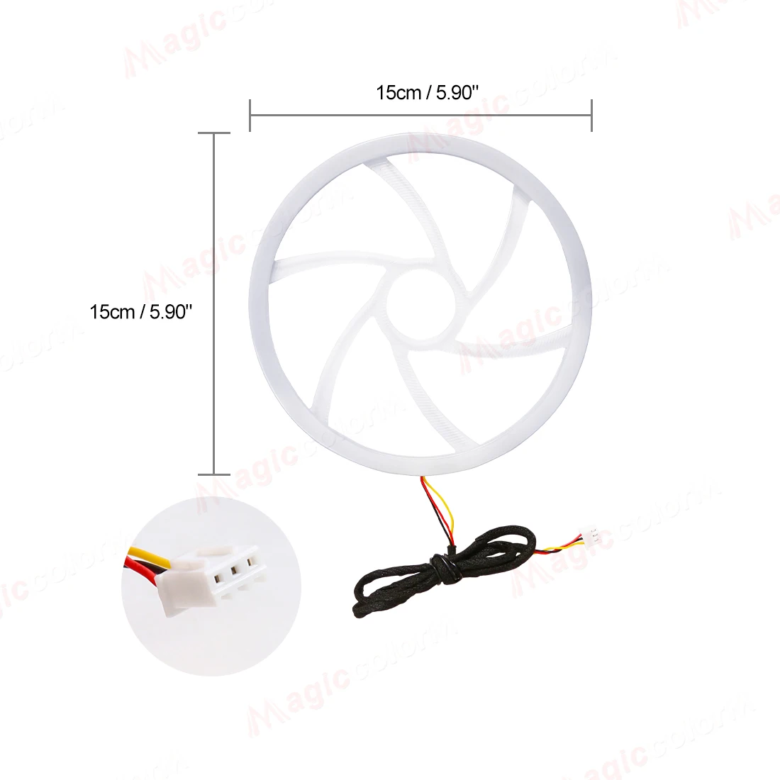MAGIC COLORM Auto-Audio-Hupe, Lautsprecher, Hochtöner, 64 Farben, Innenumgebung, RGB-Atmosphäre, App-Steuerung, Türdekoration, Lichter, 5,9 Zoll, 4,3 Zoll 8
