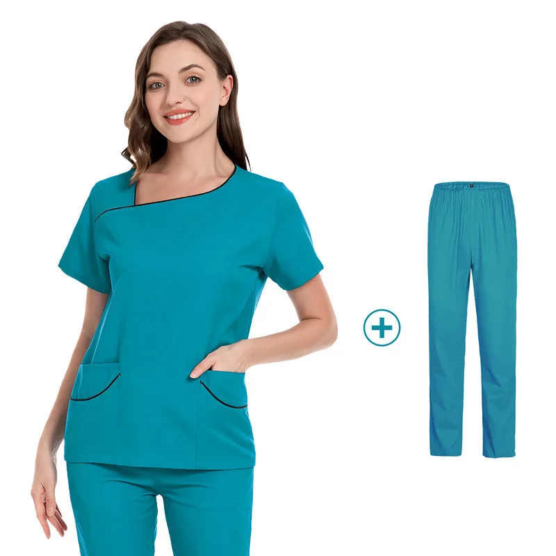 Summer Medical Uniforms For Women Scrubs Sets Thin Doctors Clothes Quick Dry Nurses Uniform Dental Clinic Beauty Salon Workwear