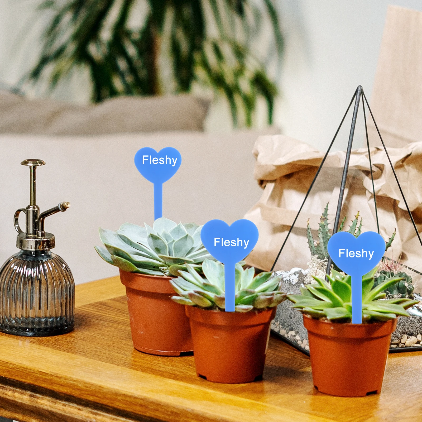 

100 Pcs Garden Labels Plant Stakes Colored Markers Compact Small Durable Reusable Outdoor Heart Shape Friendly Renewable