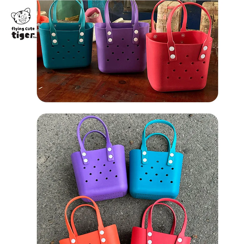 Bento-Tasche im koreanischen Stil, neues Modell, Eva Beach DIY, perforiert, modische Outdoor-Handtasche, tragbar, wasserdicht, schlicht – Detail 4