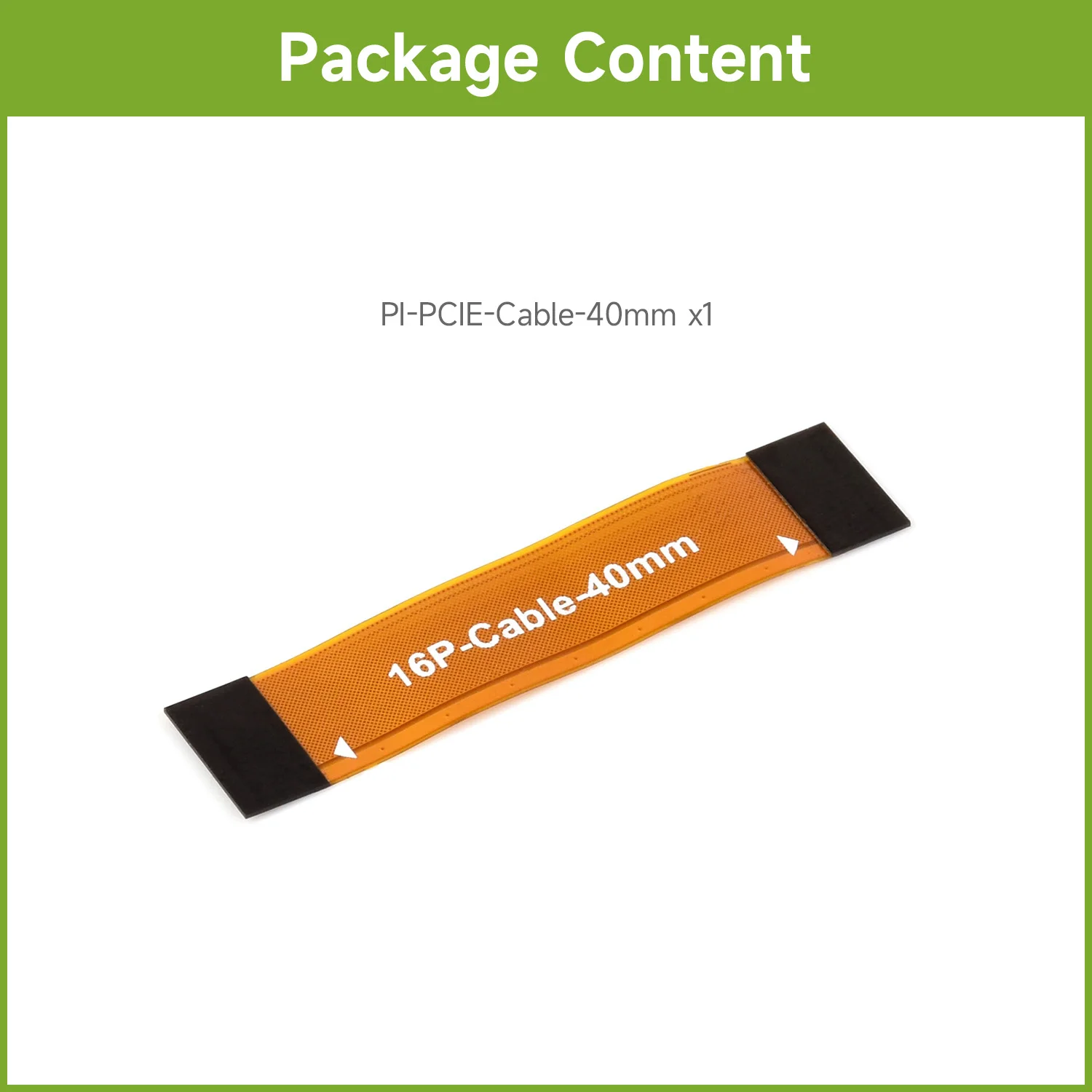 Waveshare PCIe Flexible Cable 40mm for Raspberry Pi 5, Suitable for Various Raspberry Pi 5 PCIe HATs