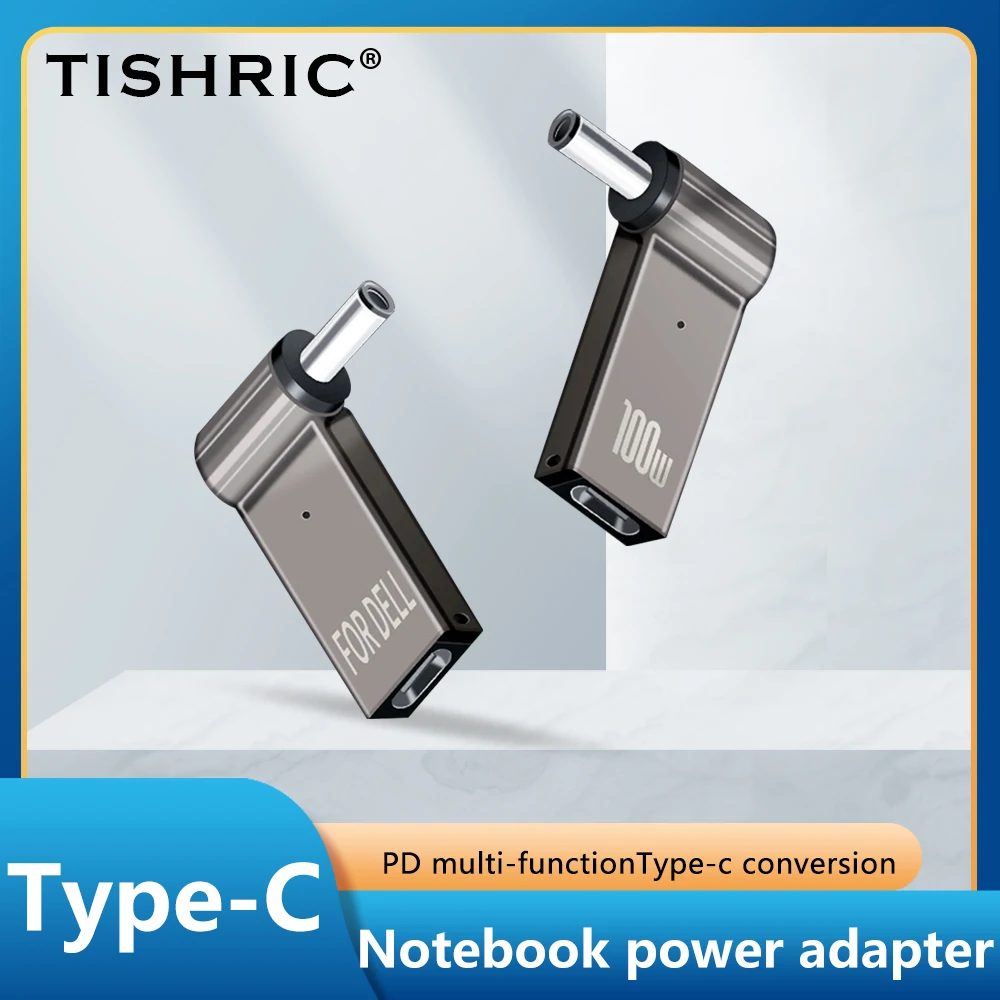 تيشريك-شاحن طاقة للكمبيوتر المحمول ، موصل إمداد ، محول ، PD ، دبليو ، 5A ، USB من النوع-C ، أنثى إلى العاصمة ذكر ، حصان ، لينوفو ، ديل ، 5