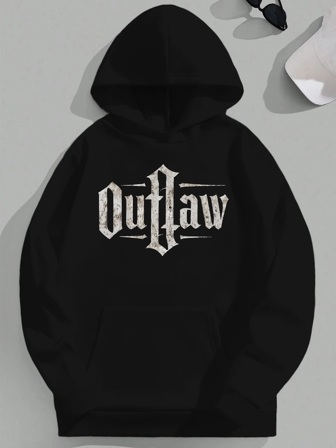 

Gothic Style Font Graphic Printing Autumn and Winter Pure Cotton Men's and Women's Hoodies Outdoor Street Sports Training Brand
