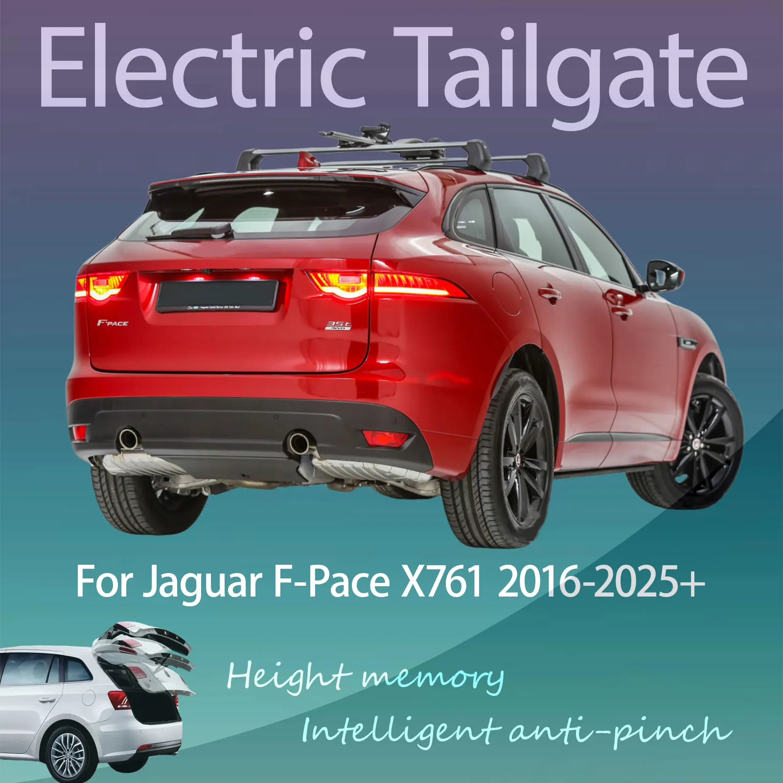 For Jaguar F-Pace X761 2016-2025+ Electric Tailgate Hands Free Operation Dual Rod Electric Trunk Suction Intelligent Operation