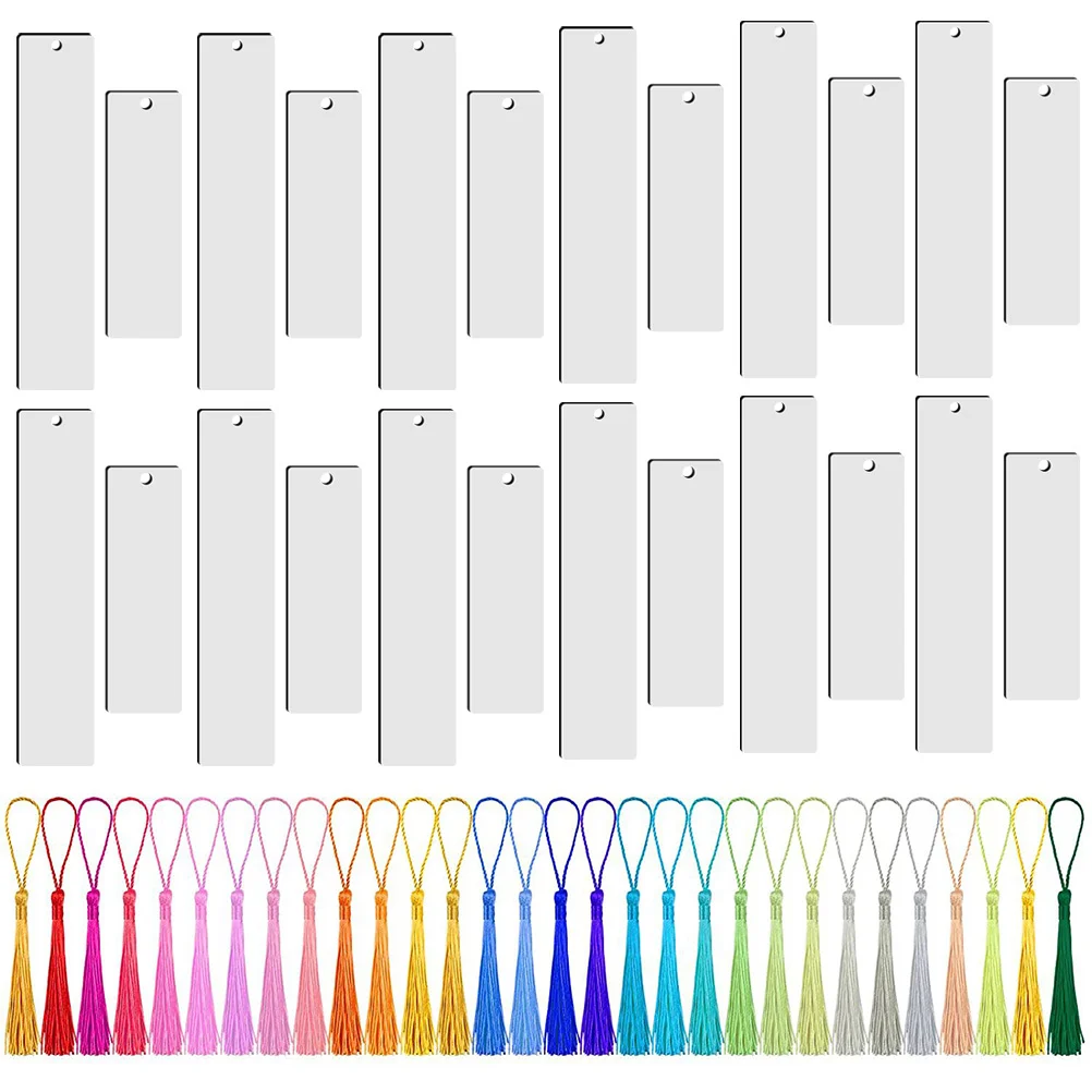 

1Set Blank Heat Transfer Bookmarks DIY Page Markers Sublimation Bookmark Blank for Handmade Reading Accessories
