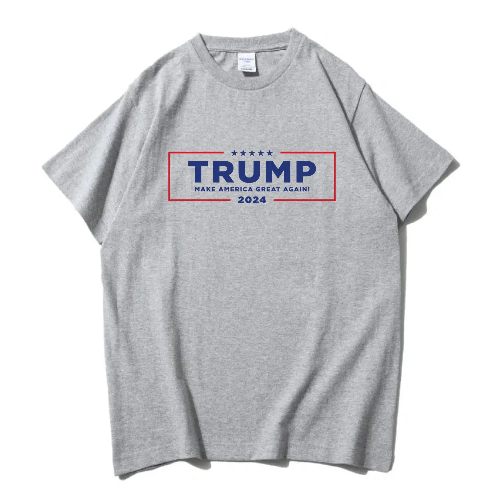 ¡Trumpp hace que América sea genial de nuevo! Camiseta con estampado gráfico de letras para Hombre, Ropa de calle informal Unisex, Verano
