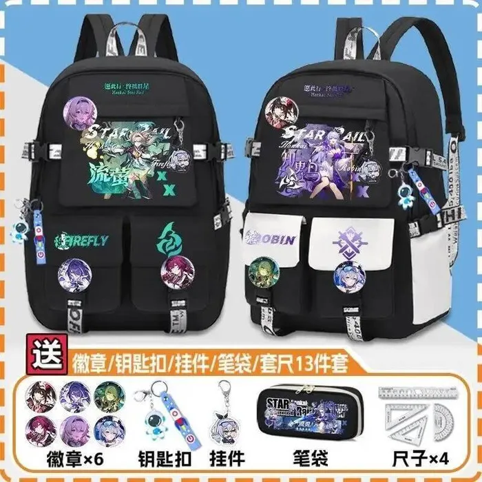 

Honkai: Star Rail Косплей Firefly Robin Huohuo Acheron Sparkle Нейлоновая ткань Мультфильм Кампус Студенческий рюкзак Сумки Подарки Аниме ИГРА