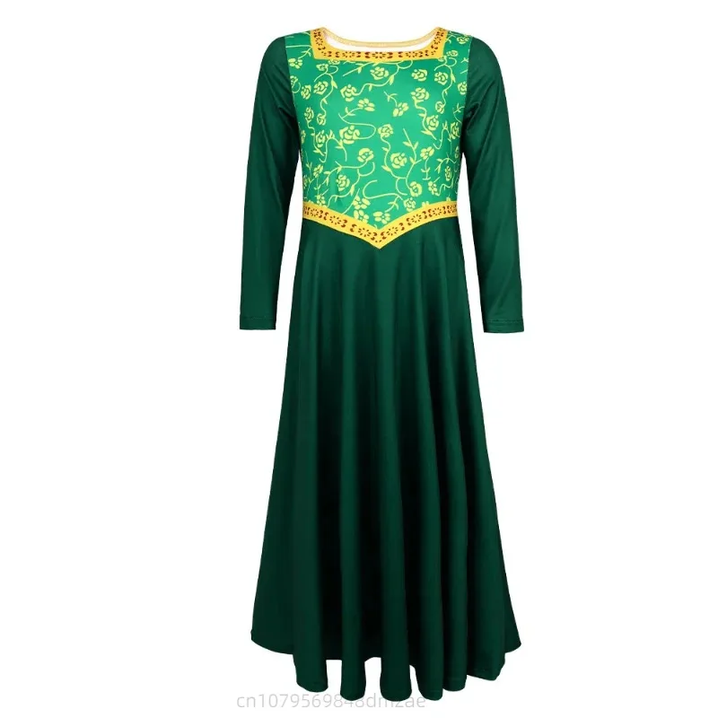 

Halloween Cosplay Shrek Monster Shrek Fiona Princess Cosplay Costume Stage Performance Costume Green Long Dress