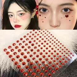 1pc Disposable Rhinestones Sticker Red Face EyeTeardrop Makeup Crystal Tattoo Sticker Children's Stage Show Face Eyes Decoration