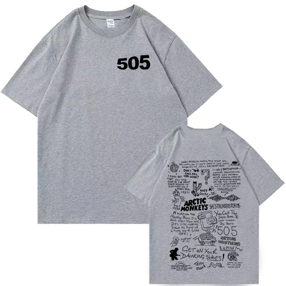 505 camicia Arctic claces Music Shirt Arctic monkey Merch Gift for Arctic claces Fan o-collo camicie a maniche corte