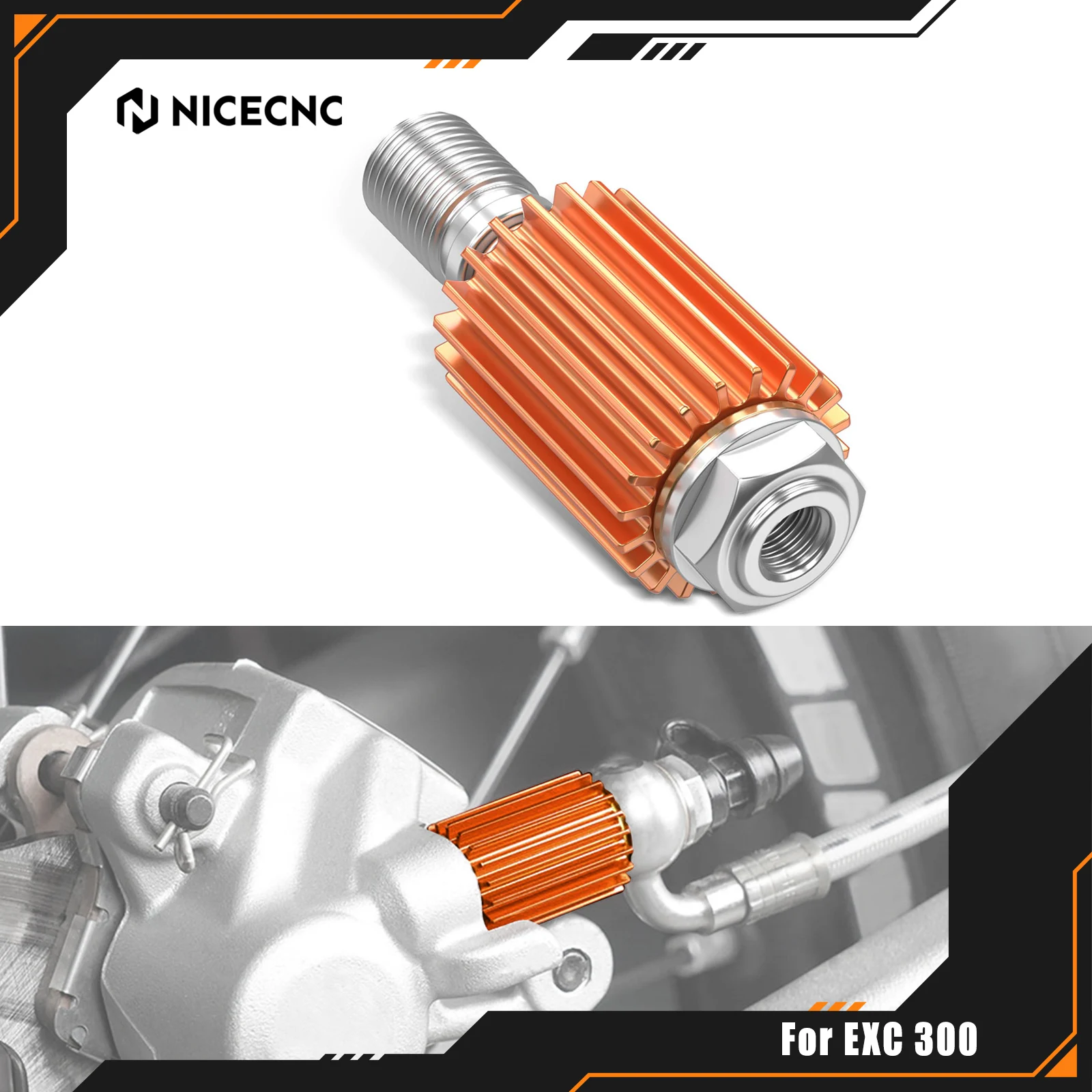 

NICECNC For KTM EXC 300 2004-2024 EXC 250 EXCF 350 EXC 450 SX 125 SXF 250 SXF 450 XCW 300 EXC 530 Rear Brake Caliper Cooler