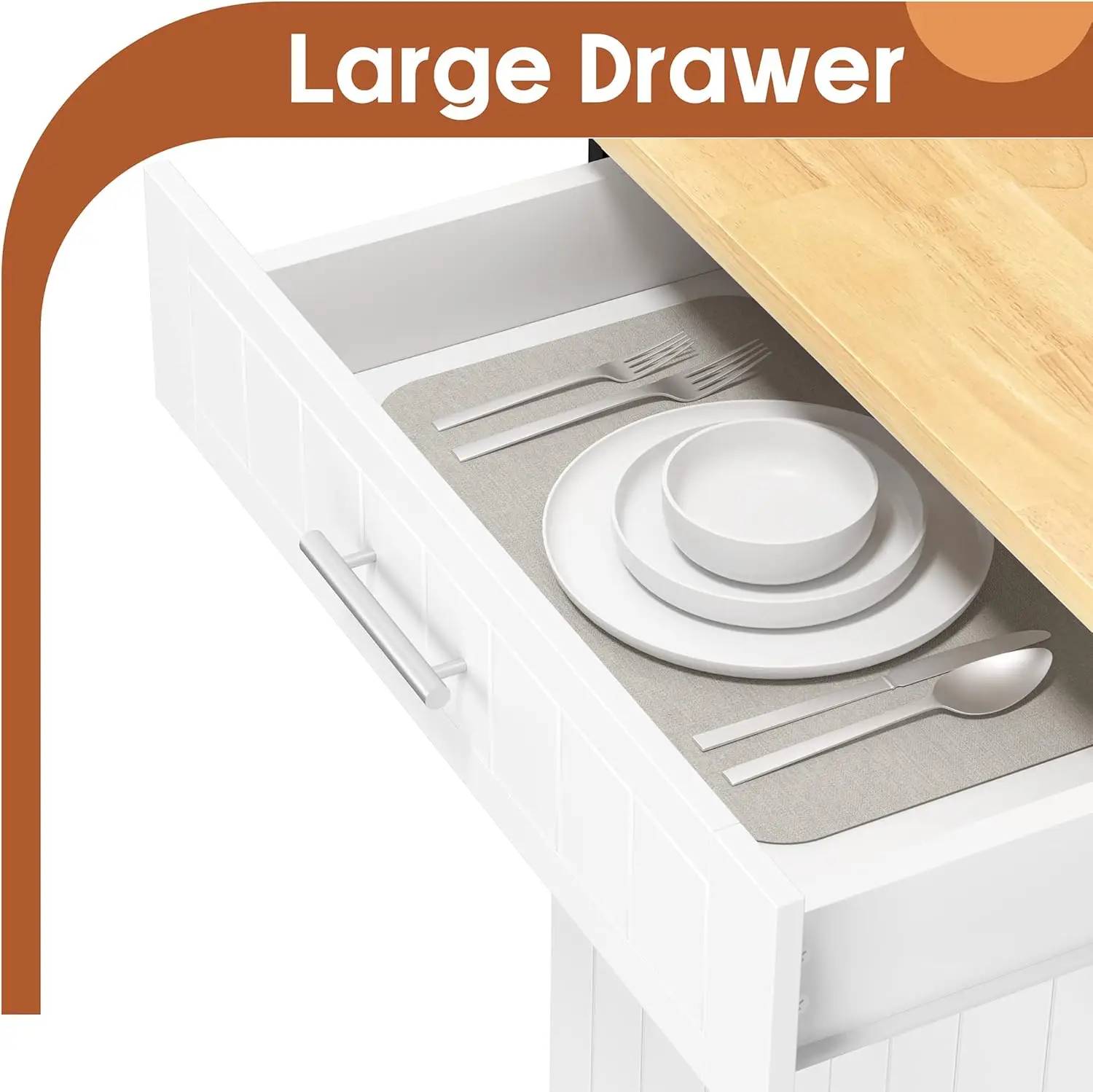 

26" Kitchen Island on Wheels with Storage Cabinet Kitchen Cart Cabinet with Shelves, Cart Handle for Towel Rack or Free Mobility