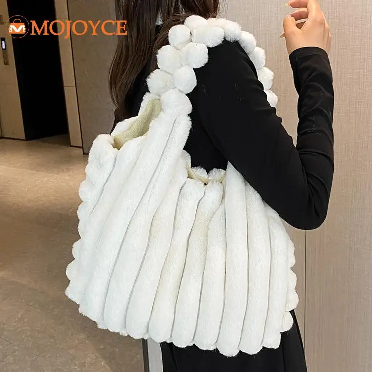 Winter Luxury Plush Fashion Shoulder Bag 2023 New Furry Women Soft Handbag Large Capacity Ladies Underarm Bag Designer Tote Bags