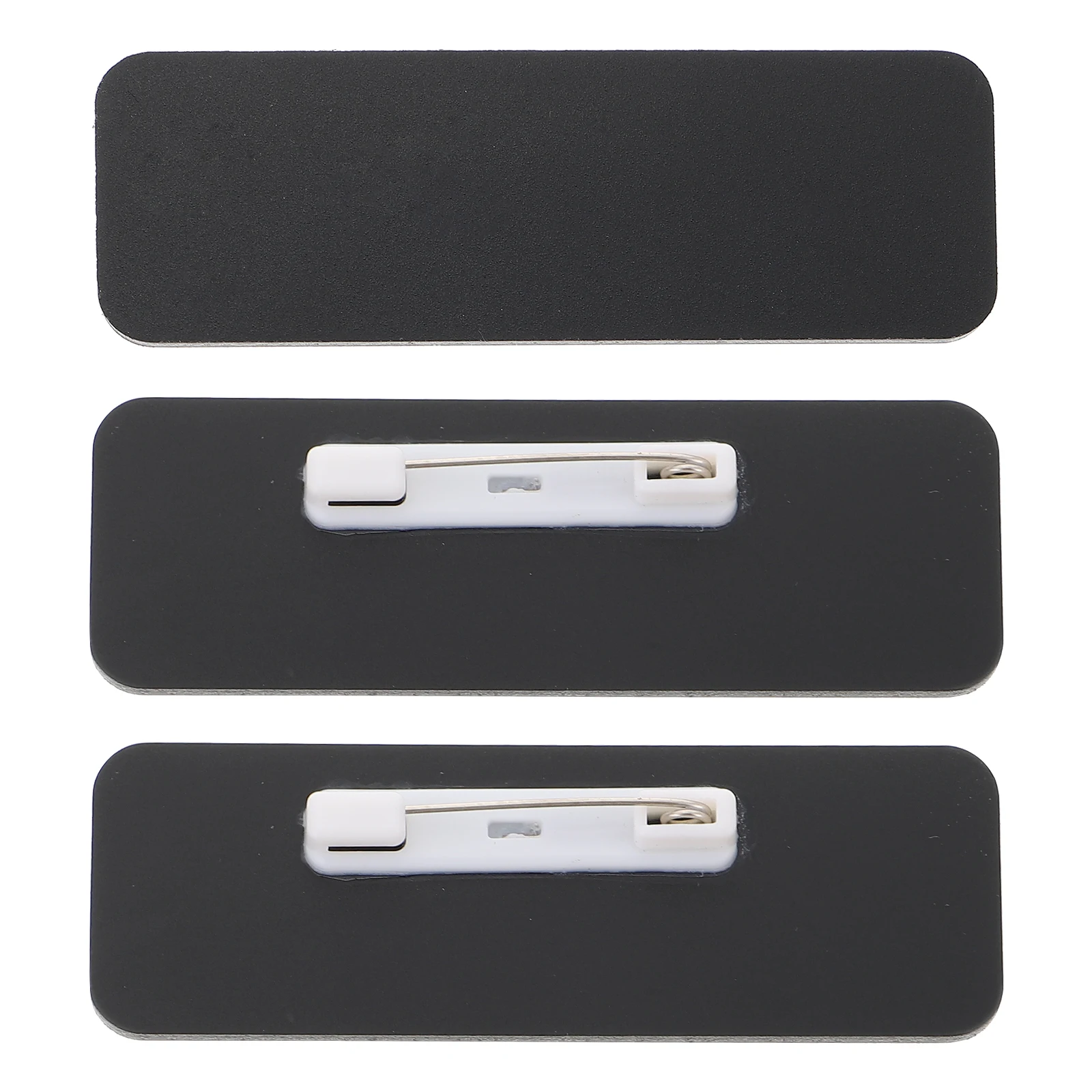 

3Pcs Name Tags Blank Employee Badges for Kids Students School Supplies DIY Inserts PVC Durability Identification Marks