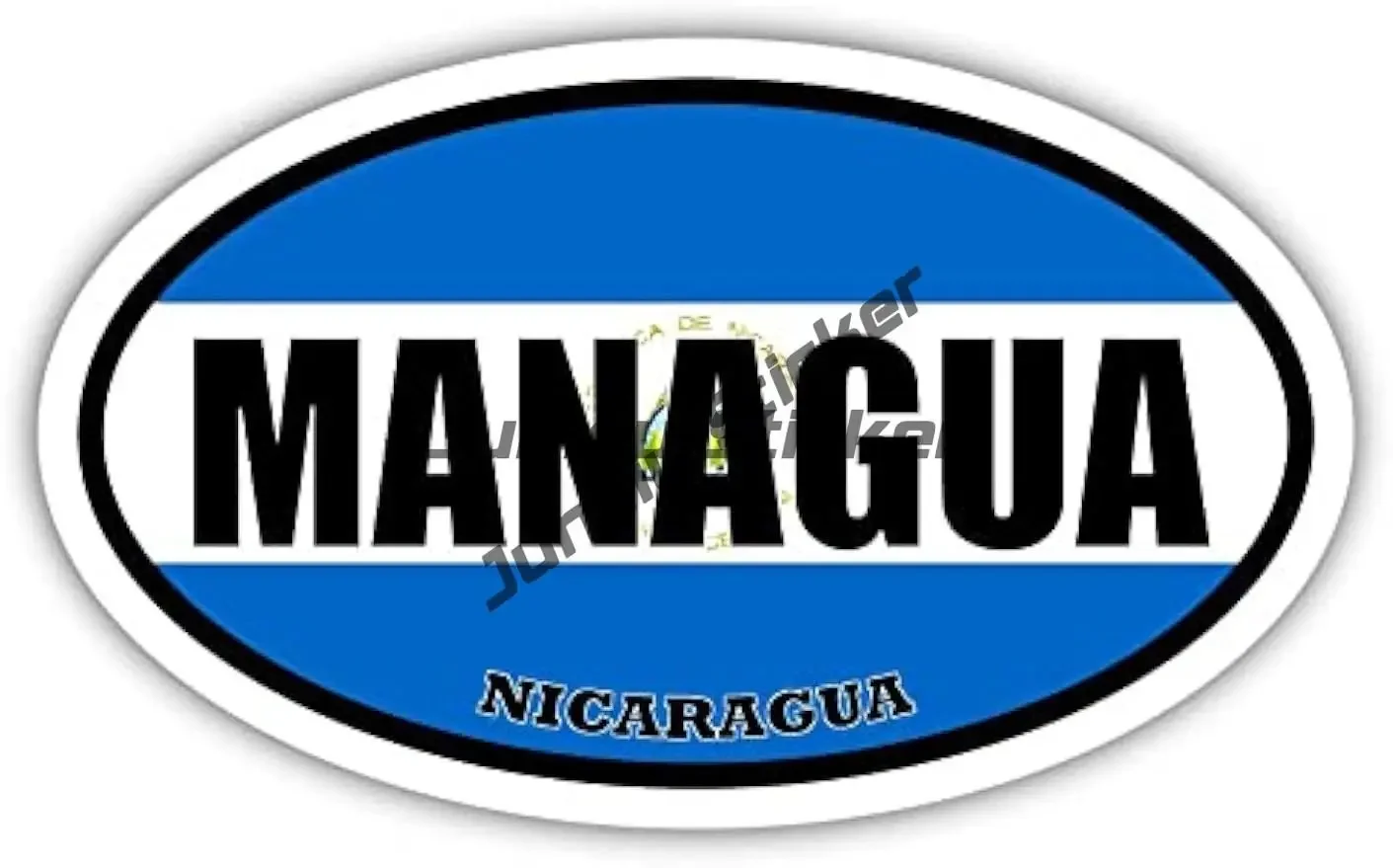 Nicaragua Emblem Stickers Managua Nicaragua Coat of Arms UV Protected Decals Show Your National Pride with Durable Accessories