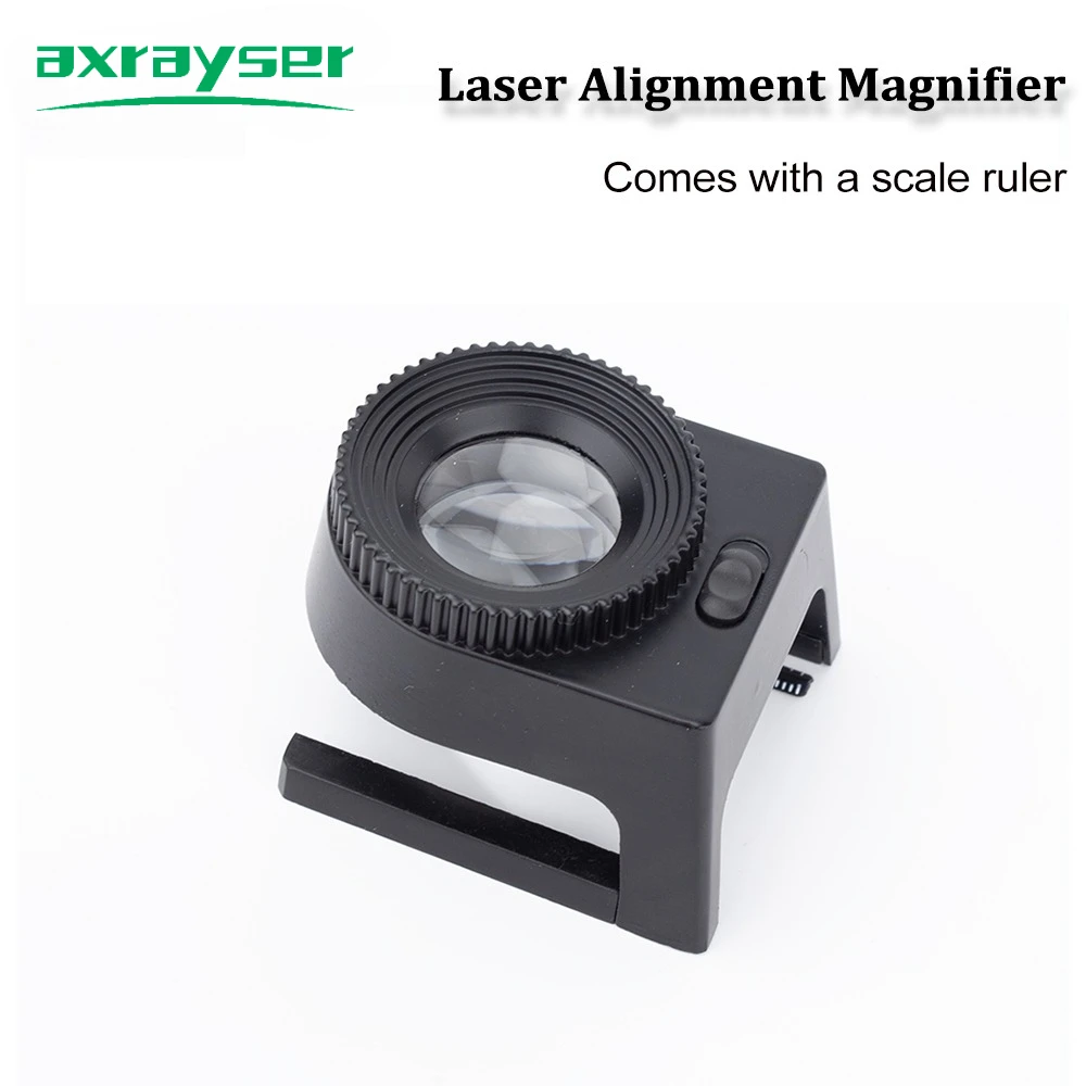 

Laser Alignment Magnifier 20x Magnifier with LED Light Graduated Ruler for Observing Laser Spot on Laser Marking Cutting Machine