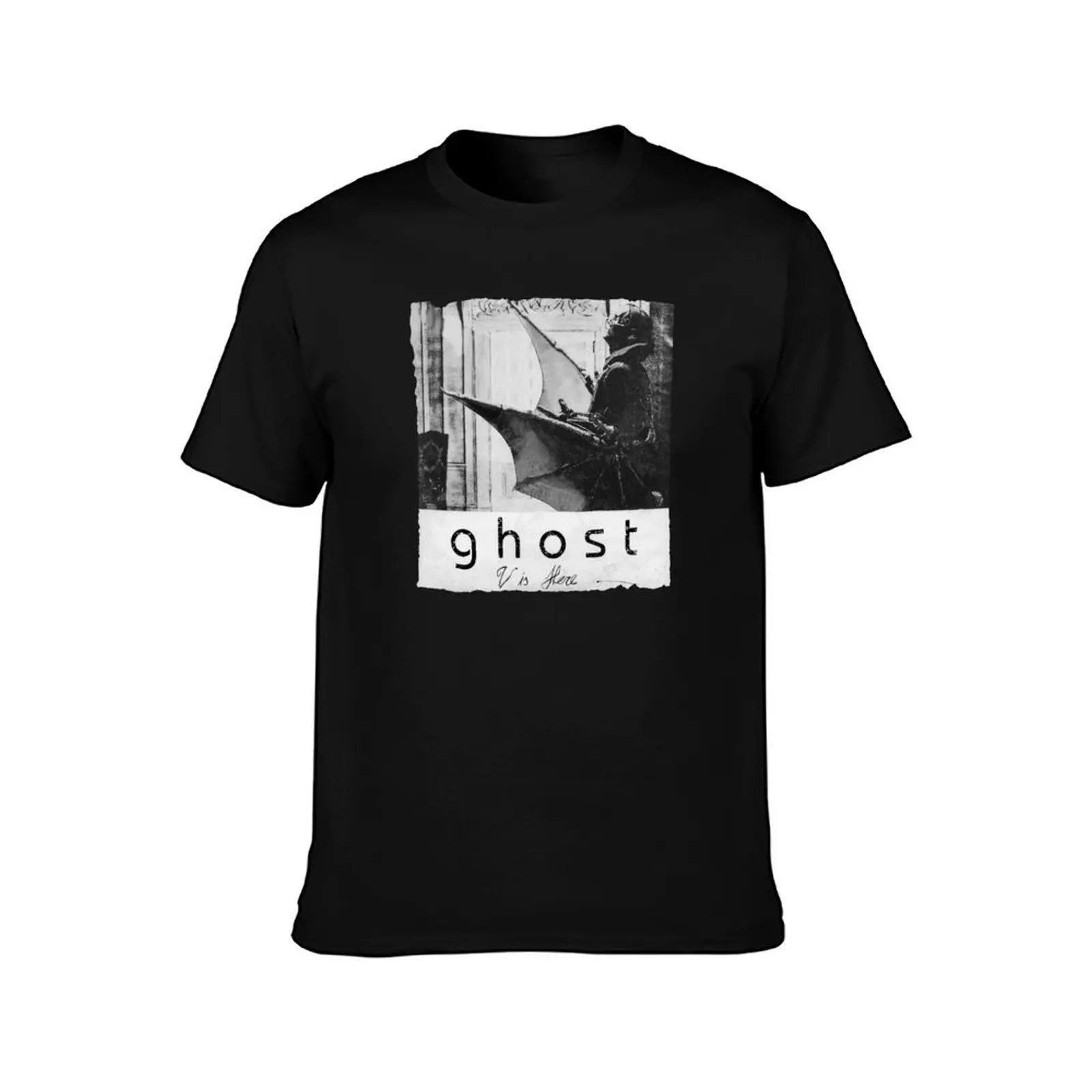 Papa V Perpetua as Bauhaus cover T-Shirt, Summer Casual Cotton Tee, Oversized Streetwear Tops, Vintage Graphic Print