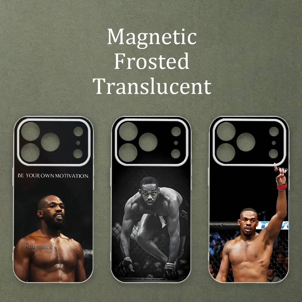 

Limited about Jon J-Jones B-Bones Matte Frosted Semi-transparent Magnetic TPU Case For iPhone 17 11 13 14 15 16 12 Pro Max