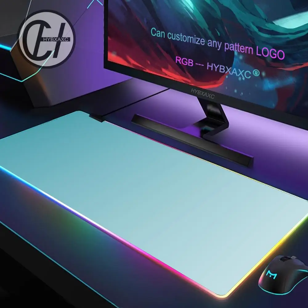 

Gradient Color Line Mouse Pad RGB Gaming Mouse Pad Desk Mat HD Gamer Large LED Light XXL MousePads PC Computer Carpet