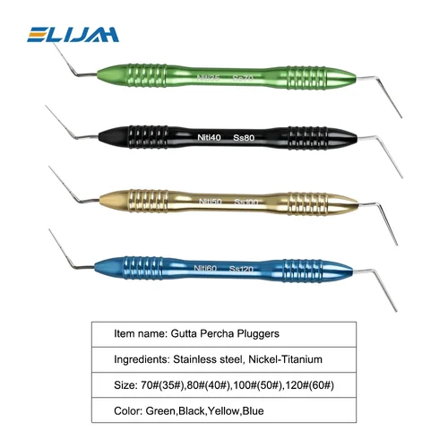 Imagen 2 del producto Tapón de mano para endodoncia Dental, relleno de gutapercha Dental, relleno de conducto radicular Oral, instrumento de presión Vertical Endo