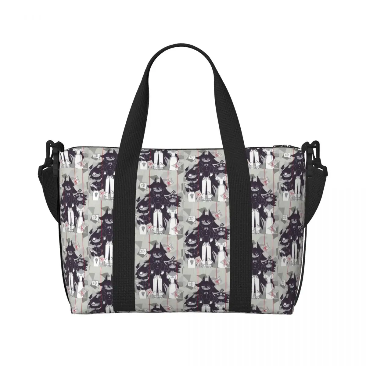 Bolso de compras personalizado de dibujos animados Miss Circle Anime, bolso de compras para mujer, bolsas de viaje para gimnasio y playa de gran capacidad