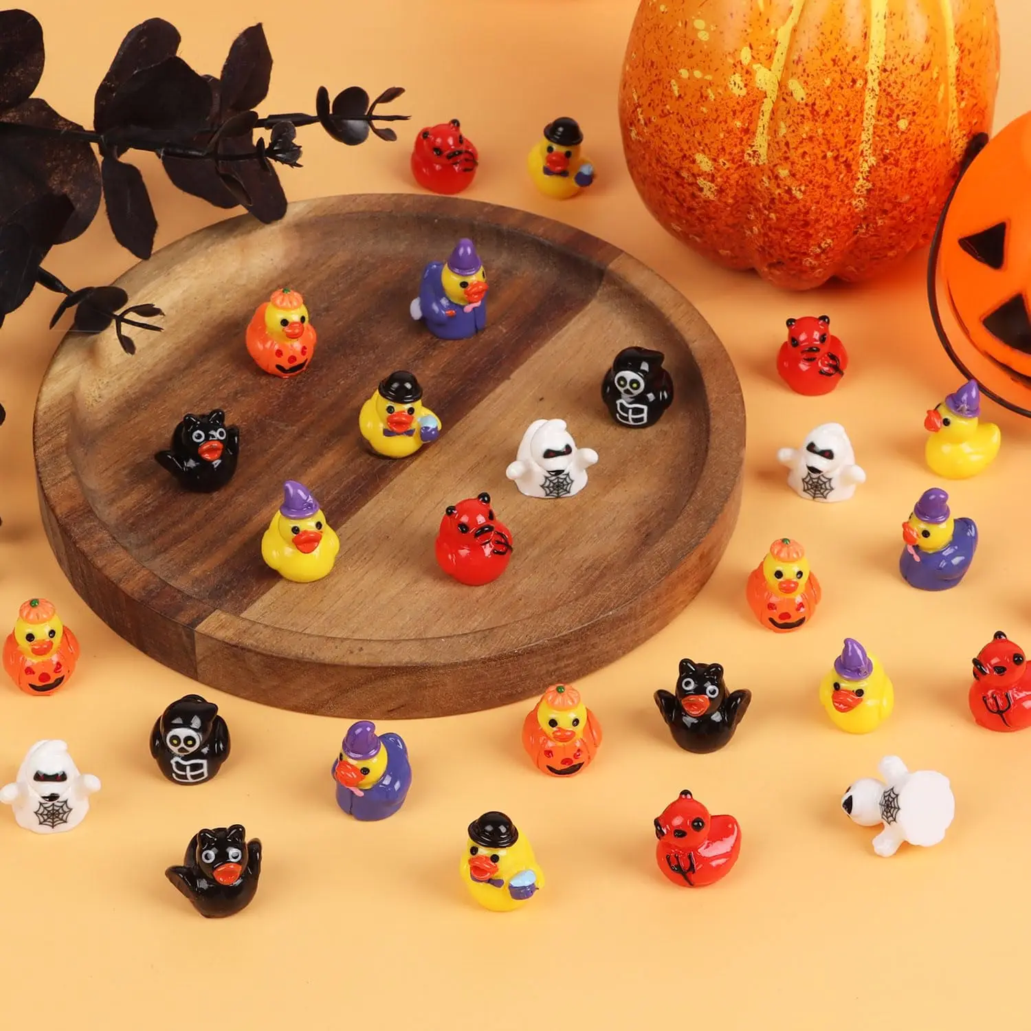 10/60 Stück Mini-Entenfiguren aus Kunstharz, Versteckspiel-Set, Miniatur-Dekoration für Halloween-Partygeschenke, DIY-Feiertagsdekoration, Geschenke – Detail 11
