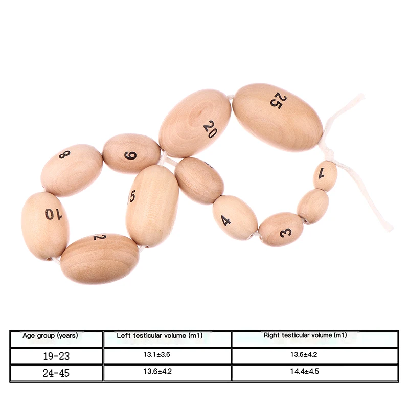 12 Kinds Of Size Wooden Orchidometer Testis Volume Meter Testis Volume Measurement For Testis Size Measure Stage