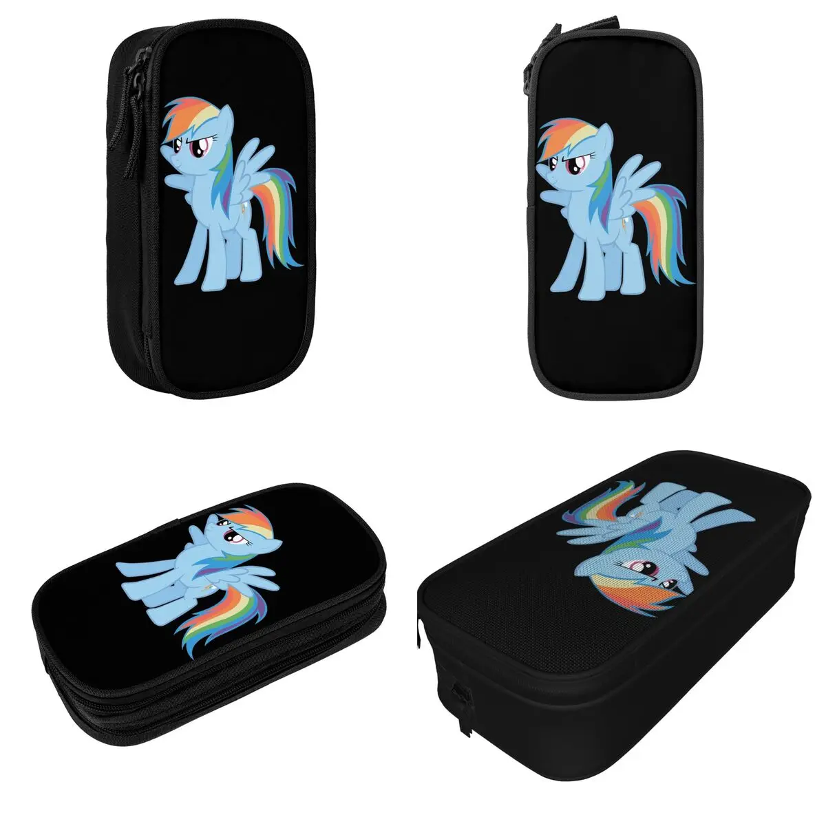 Rainbow Dash Pencil Cases New Mlp Pen Holder Bags for Student Big Capacity Office Gift Pencil Pouch