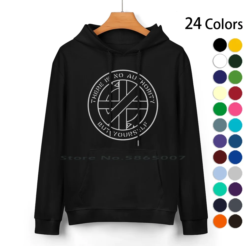 Crass-There Is No But Yourself Pure Cotton Hoodie Sweater 24 Colors Crass Conflict Anarchist Zounds Discharge Crustpunk 80s